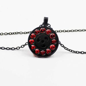 VAWAA Naruto Sharingan Shippuuden Eye Pendentif Collier Cha/îne Noire Vintage Collier Hommes Cadeaux pour Enfants.