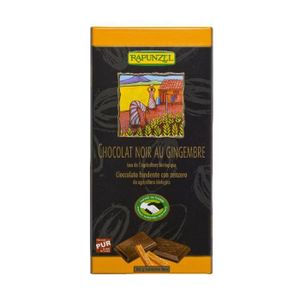 CHOCOLAT PÂTISSIER RAPUNZEL - Barre de chocolat au gingembre 80 g (Chocolat - Gingembre)