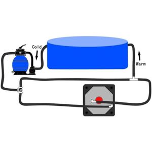 CHAUFFAGE DE PISCINE Systèmes de chauffage de piscine - Festnight - Kit système de Chauffage Solaire 3 Voies - Bleu