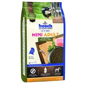 CROQUETTES Bosch Mini pour Chien Adulte Nourriture, Geflügel et Hirse, 1 kg