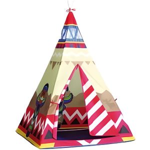 Tipi Tipi Tente pour Enfants de Jeu Indien Coton 3 Coussin Intérieur Extérieur 8702 