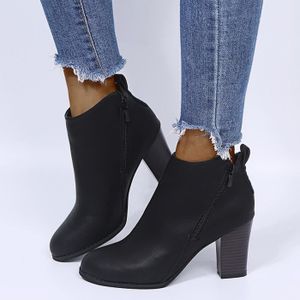 Low boots talon carré sales