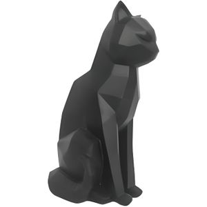 STATUE - STATUETTE Statue chat noir assis ORIGAMI