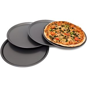 TAIPPAN Plateau de cuisson à pizza rond avec trous Plaque à pizza Anti-Adhésive Outils de cuisson pour ustensiles de cuisine pour porte-assiette à pizza Ø 32 cm 