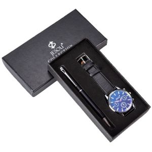 Coffret cadeau pour homme avec porte-monnaie montre stylo porte-cl/és briquet