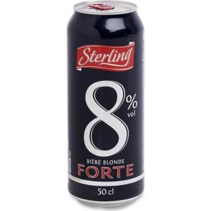 BIERE STERLING Bière blonde forte 8% boîte 50cl