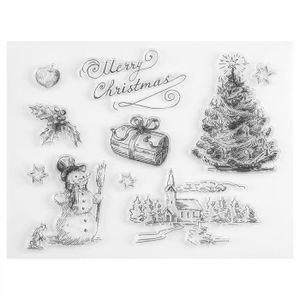 ALBUM DE SCRAPBOOKING VGEBY Tampon en silicone sapin de Noël pour scrapbook, album, décoration de Noël