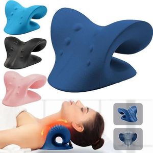 OREILLER Neck Shoulder Stretcher  Relaxer Cervical Chiropractic Traction Device  Pillow - Couleur rose