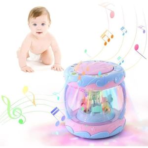 TABLE JOUET D'ACTIVITÉ Jouets pour bébé de 6 à 18 mois, carrousel, projecteur rotatif, jouets musicaux lumineux, cadeaux de noël