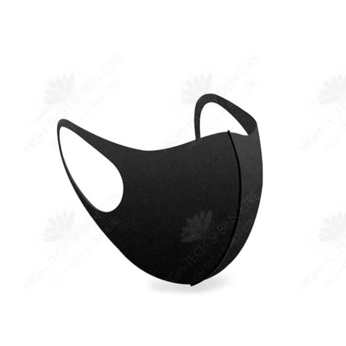 4PCS Anti Poussière Masque Bouche Visage Mode Masque Noir Masques Lavables  et Réutilisables pour Femmes et Hommes - Cdiscount Sport