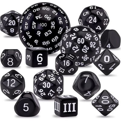 35 Dés Polyédriques à 10 Faces + Sac En Flanelle – Jeu De Dés Colorés Pour Jeux De Rôle, Soirées, Familles – Acrylique Léger Et Lisible