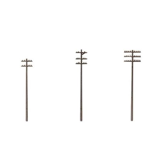 6 Poteaux Télégraphiques Miniatures Pour Maquettes De Train - Échelle 1:100, Matériau ABS - Décoration Diorama, Jardin Miniature