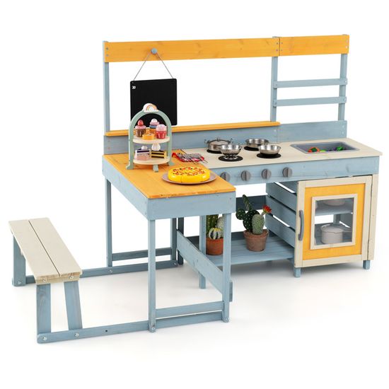 Cuisine Enfant En Bois Avec Lumières Et Sons - Jeu D'imitation Réaliste Pour Fille Et Garçon Dès 3 Ans - 10