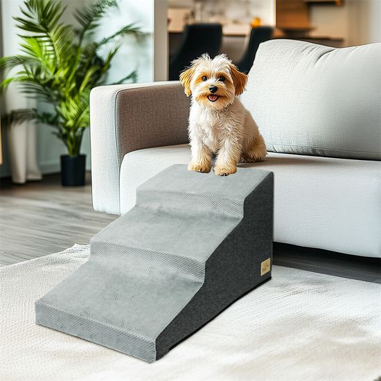 Escalier Pliable Pour Chien/Chat - 30x30x20 Cm, Bois, Antidérapant, Aide Pour Canapé/Lit/Voiture