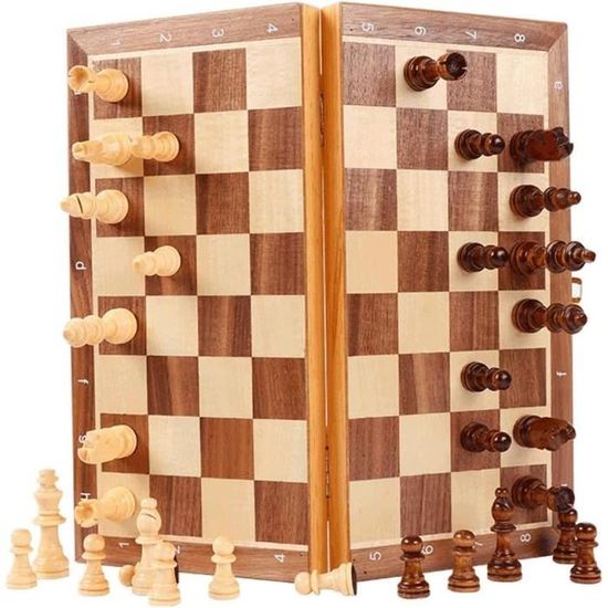 Jeu Strategie Famille Jeu D'Échecs Magnétique ASNEY - Bois, 12x12 Pouces, Pièces Magnétiques, Sac De Transport Pièces échecs Staunton Jeu Strategie Famille Jeu D'Échecs Magnétique ASNEY - Bois, 12x12 Pouces, Pièces Magnétiques, Sac De Transport Pièces échecs Staunton