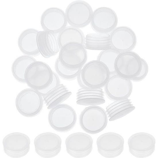Lot De 60 Bouchons Plastique Pour Salière Et Poivrière - 6 Tailles (11 à 24 Mm), Transparents, Réutilisables