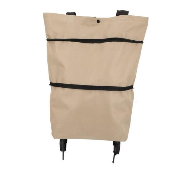 Sac Réutilisable à Roulettes 30kg - Sac Courses Pliable Avec Fermeture - Léger Et Robuste