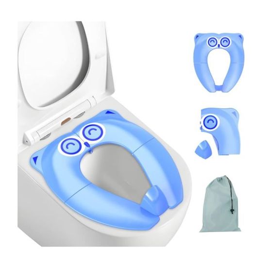 Rehausseur Toilette Enfant Avec 2 Marches Pied Enfant Transportable, Reducteur Toilette Enfant De 1 à 8 Ans Garçons Et Filles, Coussin