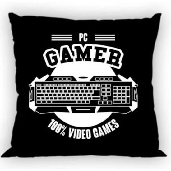 Personnalisé Gaming Gamers Noir Blanc Enfants Housse De Coussin Taie d'oreiller