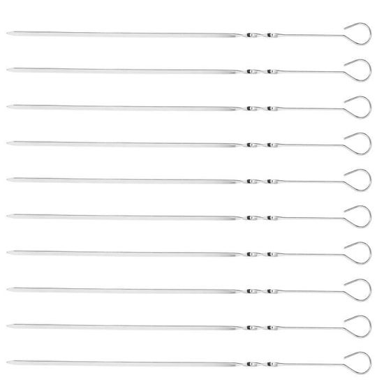Lot De 10 Brochettes En Acier Inoxydable En Forme De U - Réutilisables Et Faciles à Nettoyer