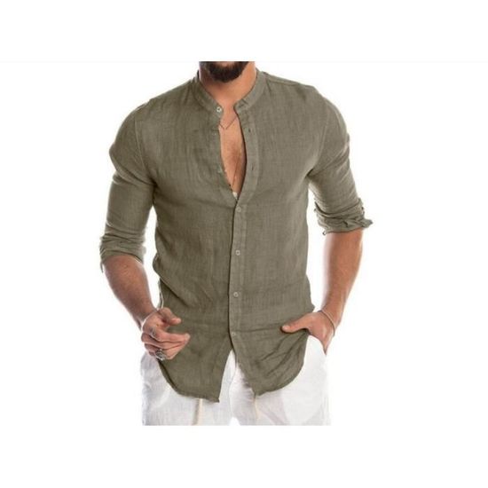Chemise Habit Homme Vert Manches Longues – Taille M – Parfaite Pour Pêche, Camping, Outdoor – NEUVE Avec étiquette
