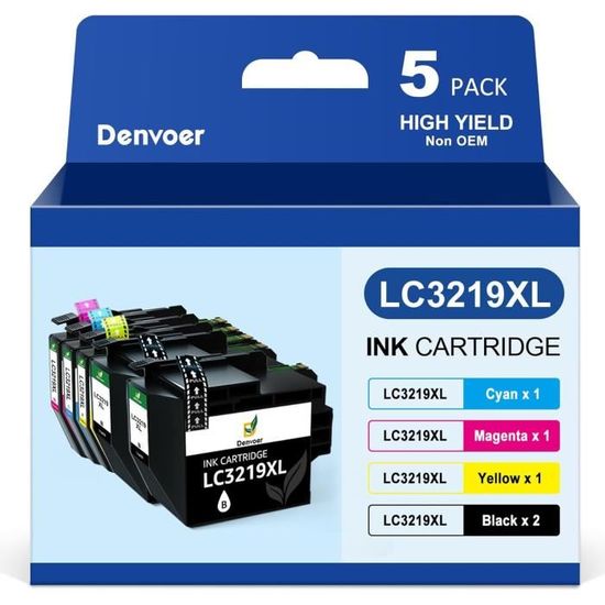 Cartouches D'encre Compatibles Brother LC3217/LC3219 XL – Haute Capacité – Pour Imprimantes MFC J