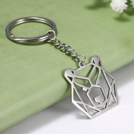 Porte-clés 3D TIGRE Et LOUP - Design Double Face - Neuf Sans étiquettes