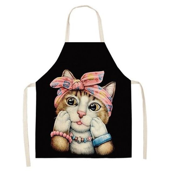 Tablier de cuisine pour femmes, Tablier de cuisson, Tablier d'été pour les grillades, Tablier