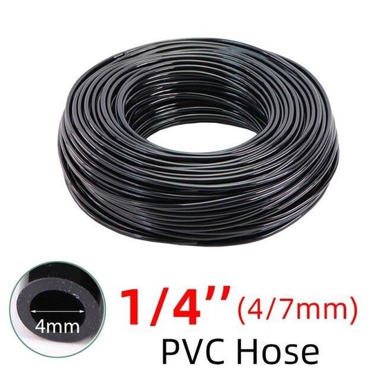Raguso Tuyau PVC 4/7mm 20m - Ligne D'Arrosage Multifonction Serre Jardin