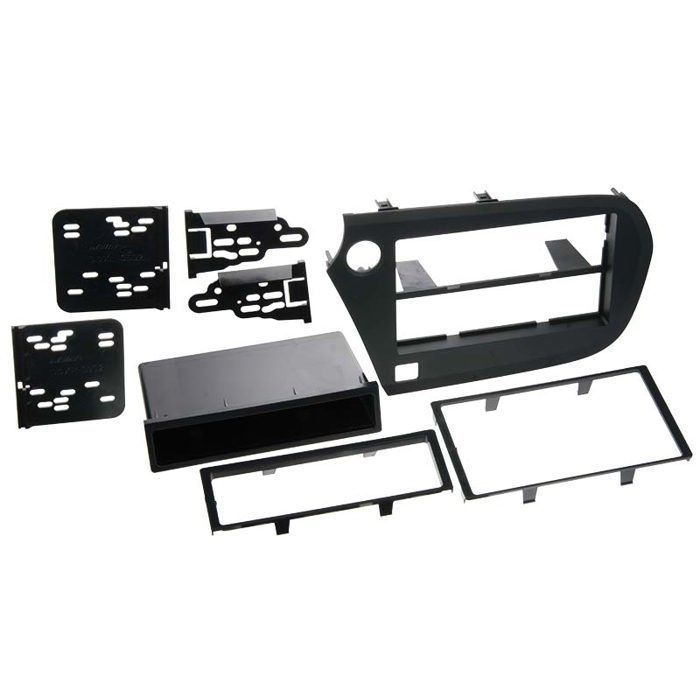 Adaptateur de façade 2-DIN avec vide poche Honda Insight 2009 > noir