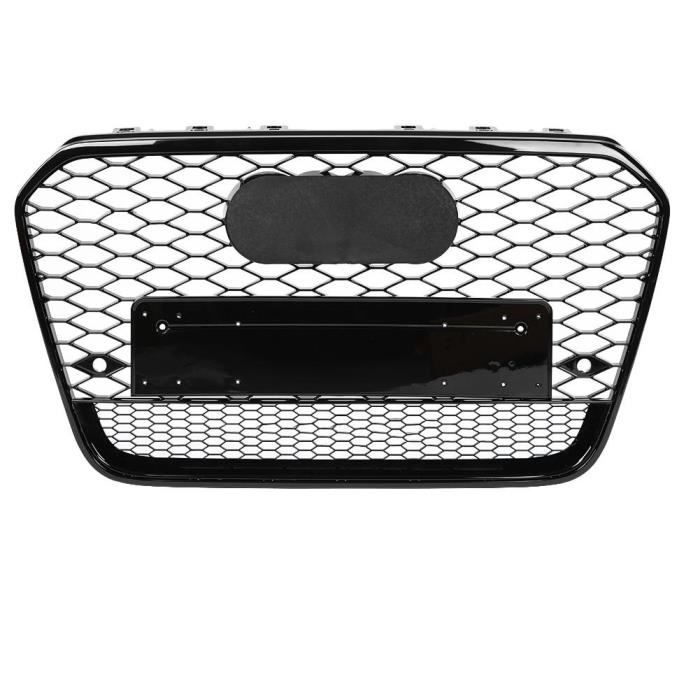 NAKESHOP Capot de grillade en nid d'abeille alu nid d'abeille sport noir pour RS6 Quattro Style pour Audi A6 / S6 C7 12-14