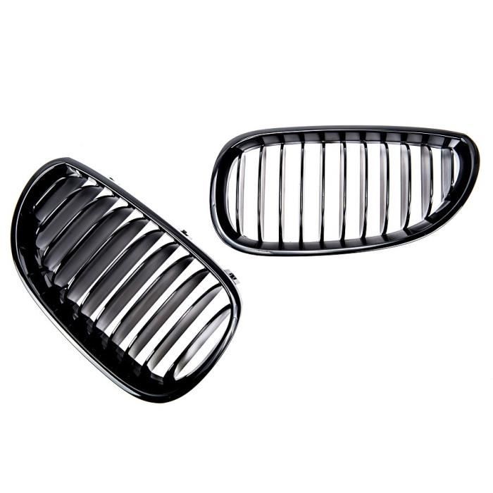 2 GRILLE DE CALANDRE NOIR BRILLANT M PERFORMANCE BMW SERIE 5 E60 E61 7/03 - 05/2010