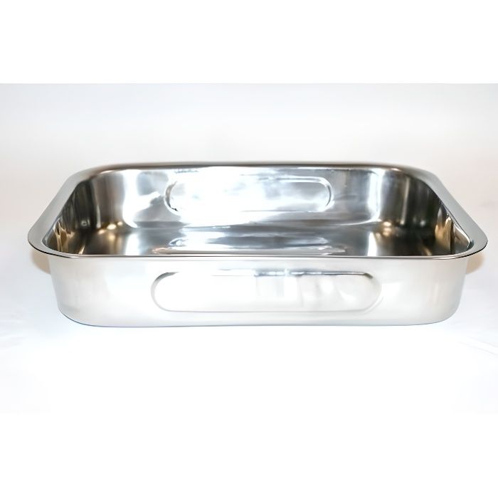 PLAT A FOUR RECTANGULAIRE CREALYS INOX 32 X 24 X 6