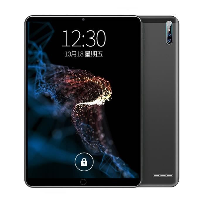 Tablette 10 pouces Pc Android 9.0 Ten-Core GPS WIFI PC Double caméra Dual SIM 3G Tablettes d'appel téléphonique-noir
