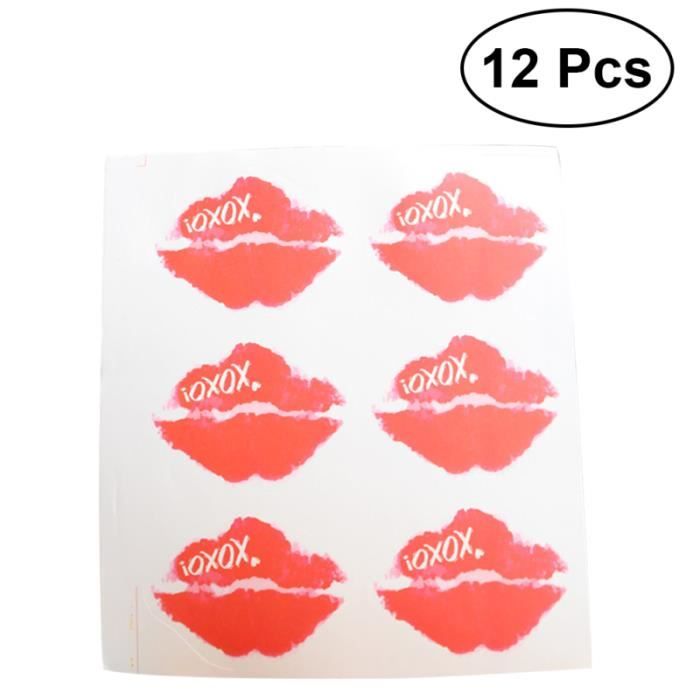 12 feuilles biscuits gâteau paquet étiquette joint autocollant Sexy baiser chaud papier TIRE-BOUCHON - DECAPSULEUR - LIMONADIER