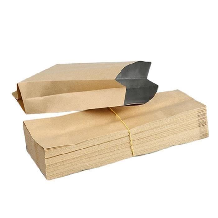 50Pcs Pochette Sac en Papier Kraft Vintage Petites Papier kraft pour sacs Cadeau Impermeable Enveloppe Emballage 13.5cmx5.5cmx2.5cm