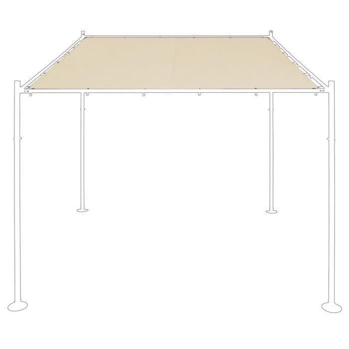 Rechangecouverture pour mur Gazebo - sable - 285 x 300 cm (DXW) - Style moderne et extérieur Canopy Abri Pavillon Pergola - SORARA