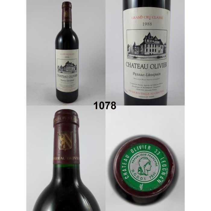 Château Olivier 1988, Pessac-Léognan, Rouge, 75 cl.
