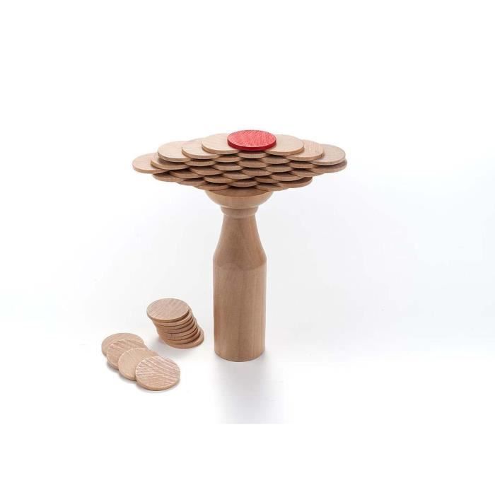 Jeu D'apprentissage - Engelhart - Jeu en bois des pièces en équilibre sur la bouteille