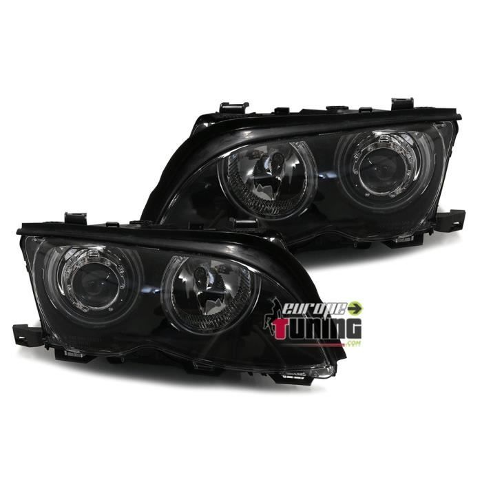 PHARES CCFL ANGEL EYES NOIRS BMW E46 2001-2005 (03631)