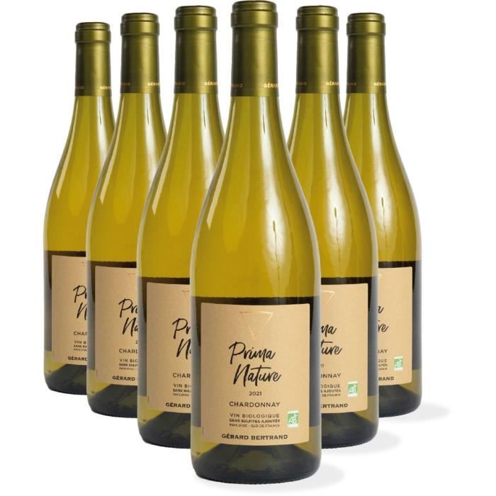 Prima Nature Chardonnay - Sans sulfites - Vin blanc bio x6