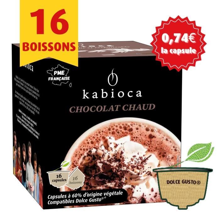 KABIOCA Dolce Gusto Chocolat - 16 capsules végétales