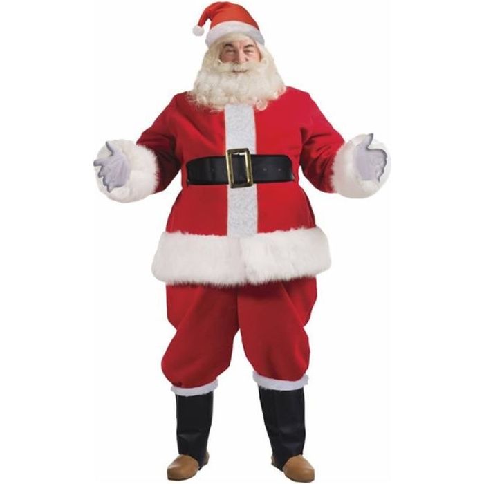 Déguisement de Père Noël Adulte Luxe - Costume Père Noel XXL Qualité Luxe