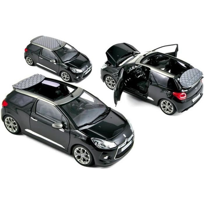 NOREV Voiture de collection 1:18 Citroën DS 3 Cabrio 2013 Noir perle