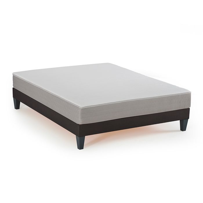 OLYMPE - Ensemble matelas Athena avec sommier en bois - 180x200 cm 180 x 200 cm Blanc