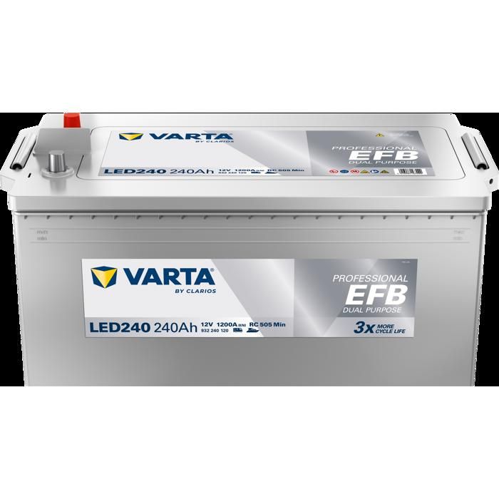 Batterie VARTA Professional Dual Purpose EFB LED 190 12V 190AH 1050 AMPS 513x223x223 + Gauche