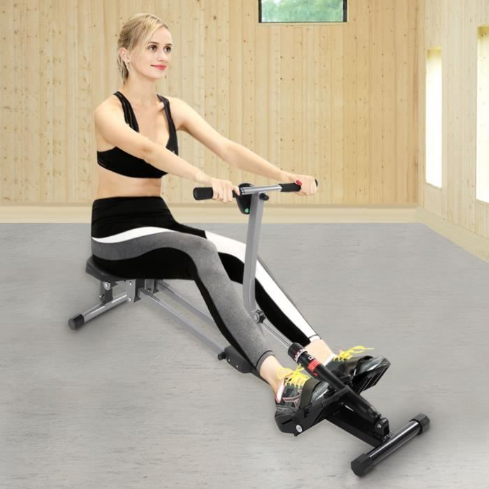 VGEBY® Rameur d'appartement - charge max. 120kg Pour fitness et cardio training -CYA