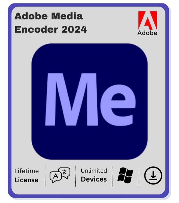 Adobe Media Encoder 2024 ACTIVATION À VIE EMAIL LIVRAISION EXTRARAPIDE