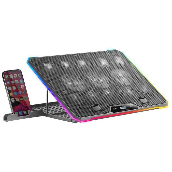 Base de refroidissement – Mars Gaming – MNBC13 – 13 Ventilateurs – Éclairage RGB – 8 Positions