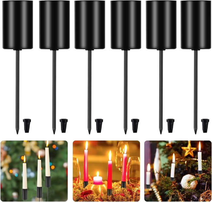 Lot De 6 Porte Bougies En Verre - Bougeoirs Mariage, Noël, Saint-Valentin - Styles Variés